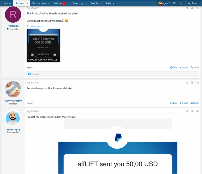 affLIFT Contest Winners